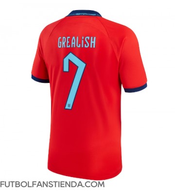 Inglaterra Jack Grealish #7 Segunda Equipación Mundial 2022 Manga Corta